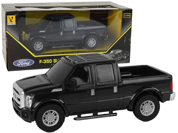 Black Car Ford F-350 Pick Up Friction Drive 1:28