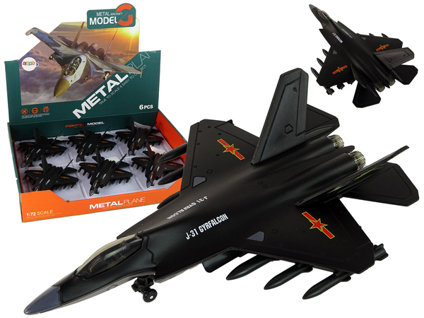 Black Friction Drive Fighter Plane 1:72