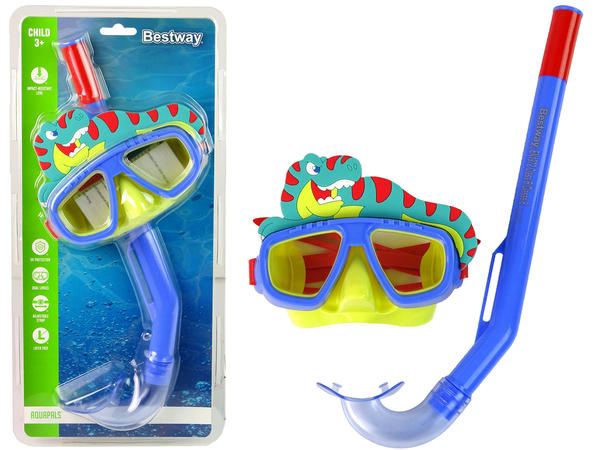 Blue Bestway Diving Mask With Pet Tube 24059