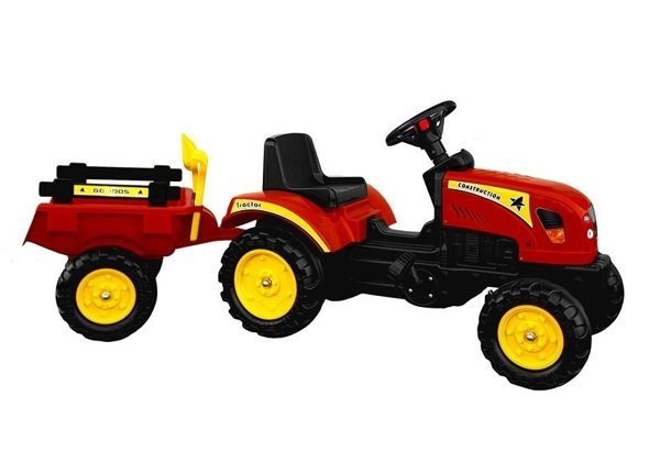 Branson Pedal Tractor With Trailer Red 135 cm