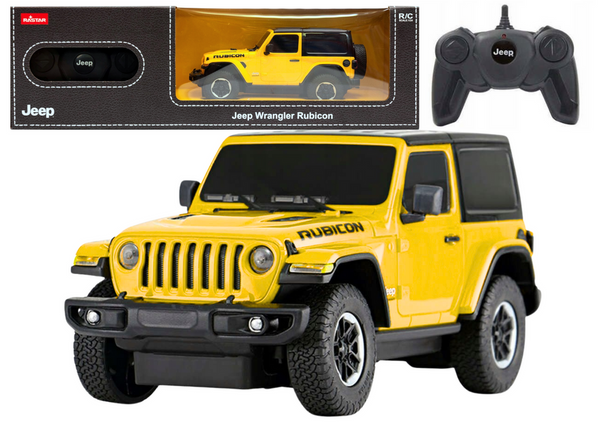 Car R/C 1:24 Remote Controlled JEEP Wrangler JL Rubicon Yellow