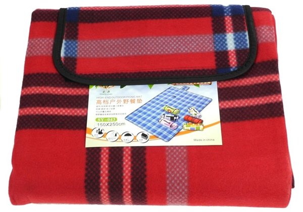Checkered Picnic Blanket 150x250 Red-Blue