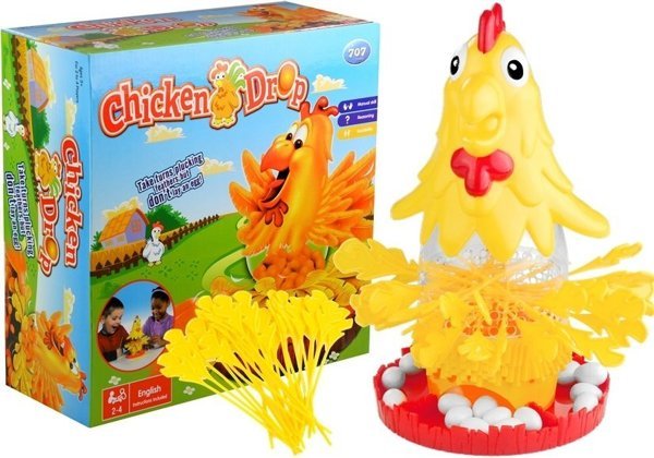 Chicken Drop Funny Family Game Coop Eggs Feathers Plucking Pluck