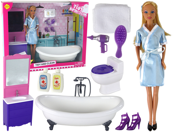 Children's Doll Bathrobe Toilet Bathtub Bathroom