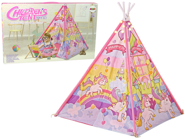 Children's Light-up Tent Unicorn Ponies Pink
