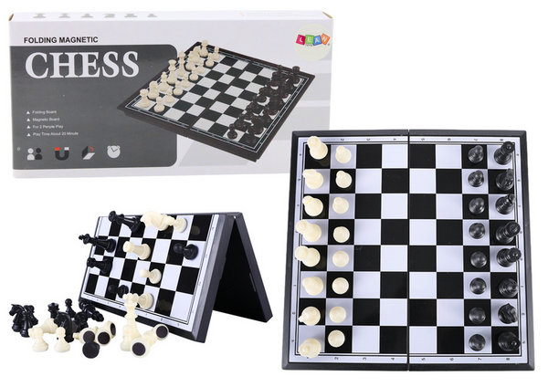 Classic Chess Board Game Magnetic Board Pawns Figures