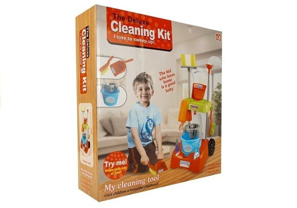 Cleaning Kit Trolley Mop Broom Bucket Accessories