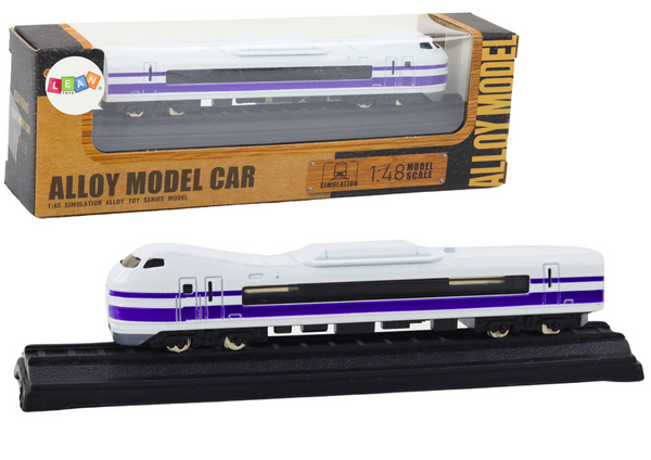 Collector's Model Train Wagon 1:48 Metal White and Purple