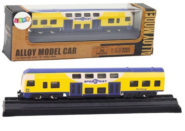 Collector's Model Yellow and Blue Train 1:48 Metal