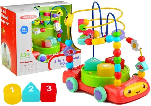 Colorful Jumble Development Toy 3in1 Musical Car