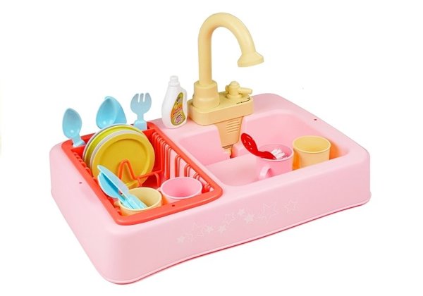 Colorful Sink with Tap Dishwasher with Accesories