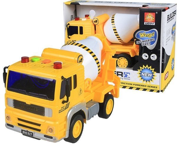 Concrete Mixer Truck Toy - with Sounds & Movable Elements