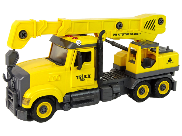 Crane Truck for Unscrewing and Twisting Yellow