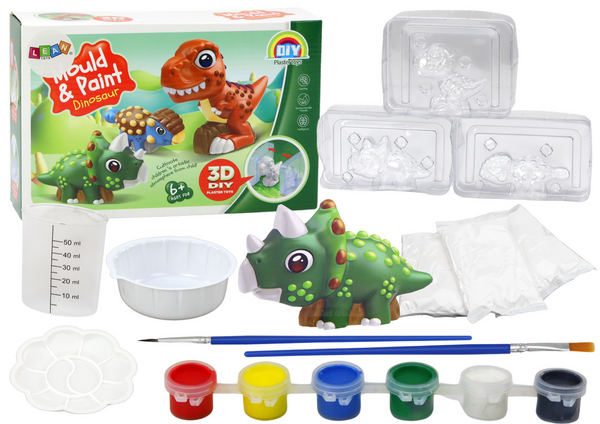 Creative Artistic Set Dinosaurs 3D Plaster Paints