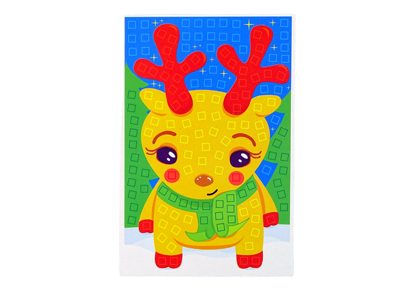 DIY Coloured Mosaic Christmas Reindeer Patching Set