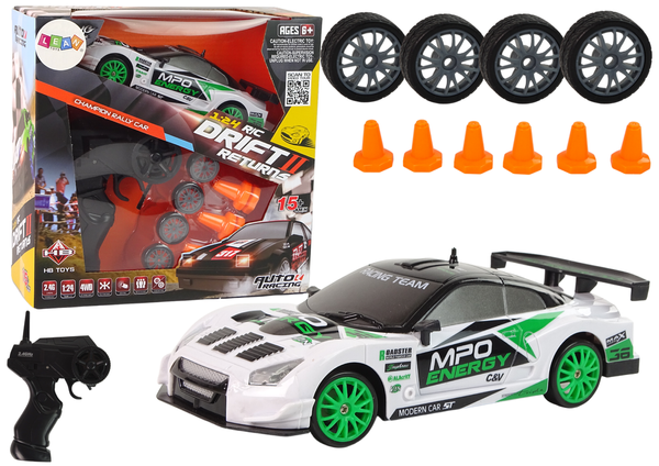 DRIFT Rally Car Set+ R/C remote control and accessories Speeds up to 15 km/h 