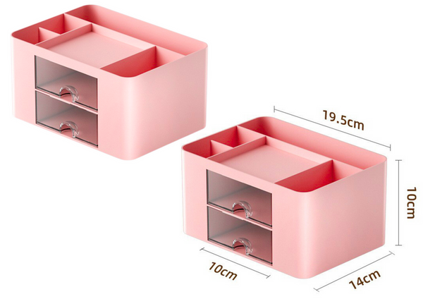 Desk Storage Organizer Drawers Pink