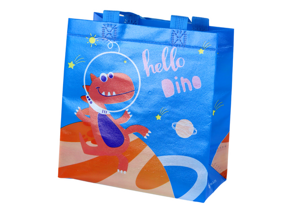 Dinosaur Gift Bag Blue 23cm x 21.5cm x 11cm