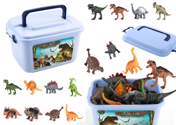 Dinosaurs Figures Set Park Accessories Box 46 Pieces