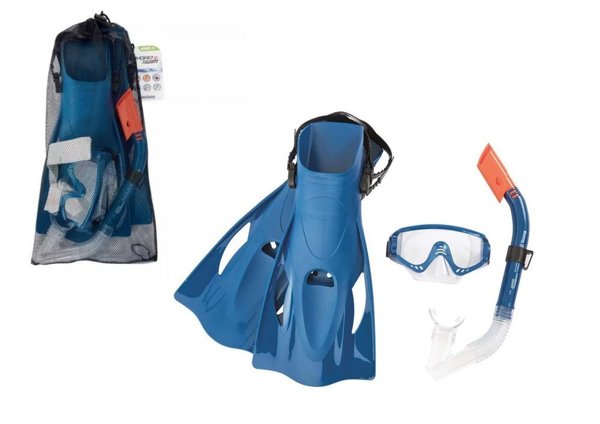 Diving Kit Blue Mask, Fins, Bestway 25020 Tube