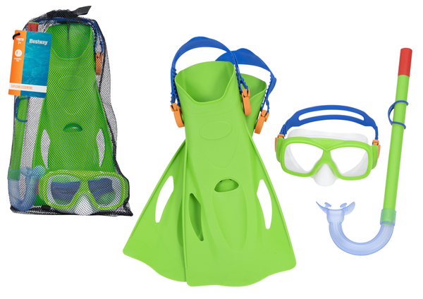 Diving Set Mask, Snorkel, Fins Green Bestway 25019