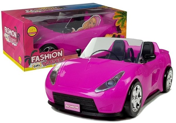 Doll Car Pink Cabriolet 34 cm