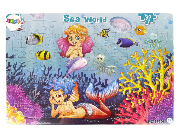 Educational Mermaid Puzzle Sea World Jigsaw Puzzle 120 Elements