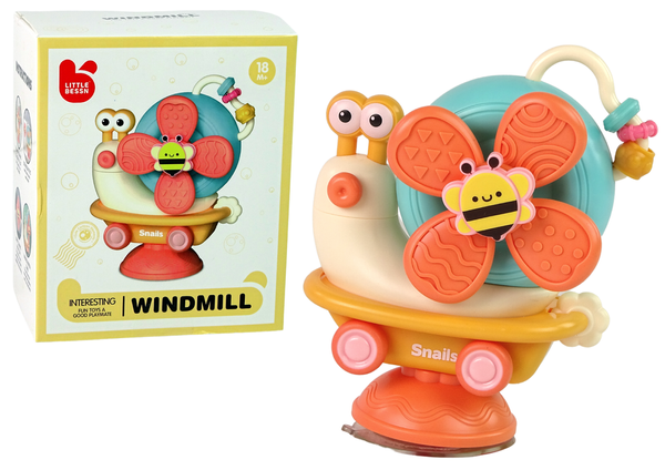 Educational Multifunctional Wind Snail for toddlers With suction cup and friction drive