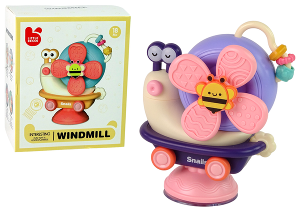 Educational Multifunctional Wind Snail for toddlers With suction cup and friction drive