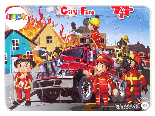 Educational Puzzle Fire Brigade Jigsaw Puzzle 16 Pieces