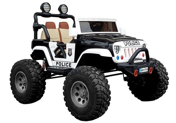 Electric Ride-On Car Jeep SX1719 4x4 Black Police