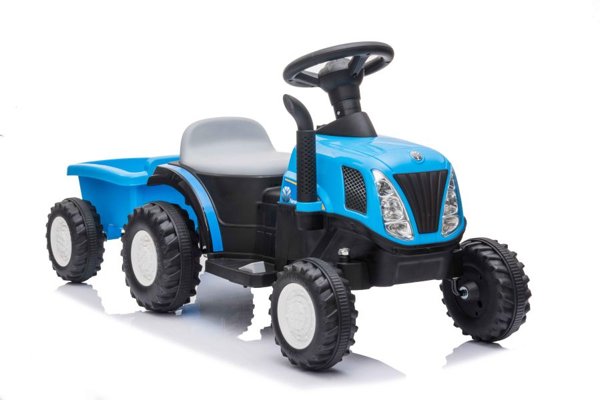 Electric Tractor with Trailer A009 Blue