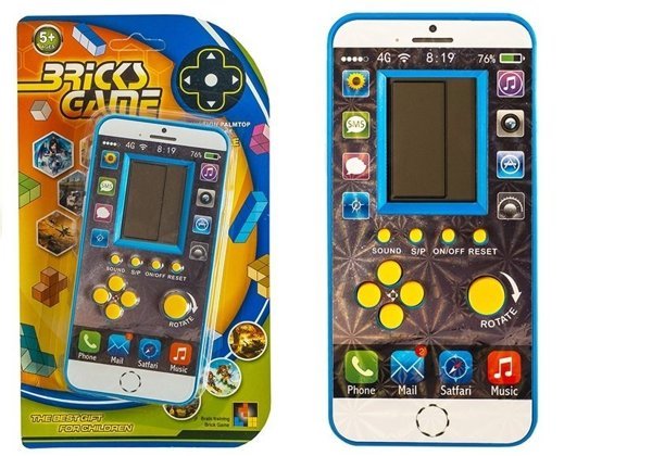 Electronic Brick Game Tetris Smartphone Blue