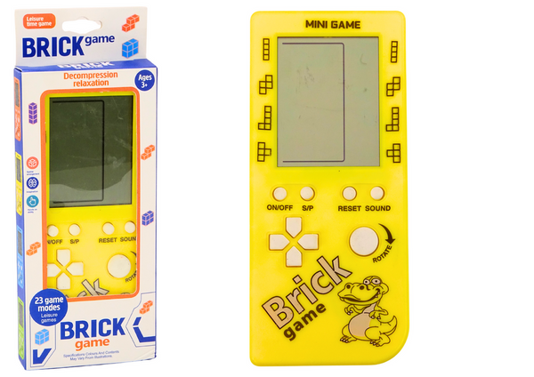 Electronic Console Game Tetris Brick Game 23 Levels Yellow