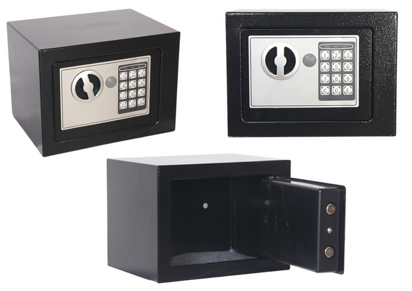 Electronic Safe Code Locker Steel Black