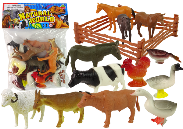 Farm Animal Figurine Set 16 pieces HB9999