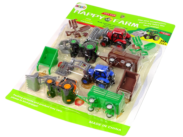 Farm Set Agricultural Machinery Tractors Wheelbarrows