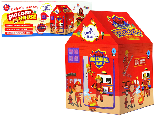 Fire Brigade Tent for Kids Red