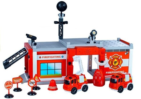 Fire Fighting Station DIY Friction Powered Cars