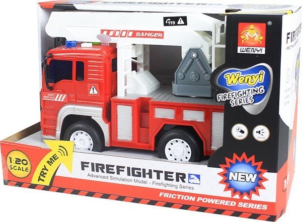 Fire Truck Toy Car - with Sounds & Movable Elements