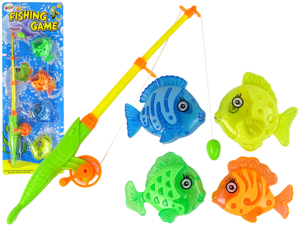 Fish Catching Arcade Game Fishing Rod 4 Fish