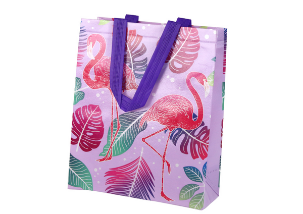 Flamingos Gift Bag Purple 30.5cm x 24.5cm x 10cm