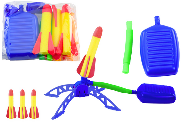 Foam Rocket Launcher Pump Set Blue Garden