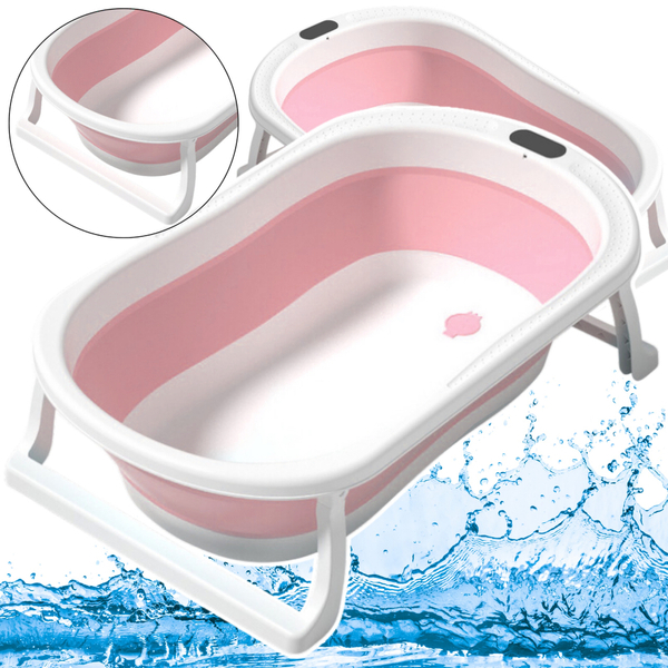 Folding Bathtub Non-slip Feet Pink