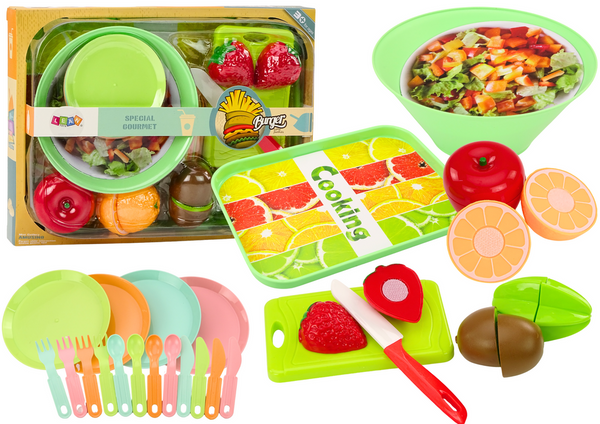 Fruit Cutting Set Salad Cutlery Tray Foodstuffs 25 pcs.