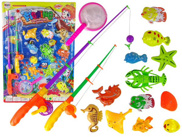 Game Fish Catching  Set Fish + Fishing Rod Fishing Game