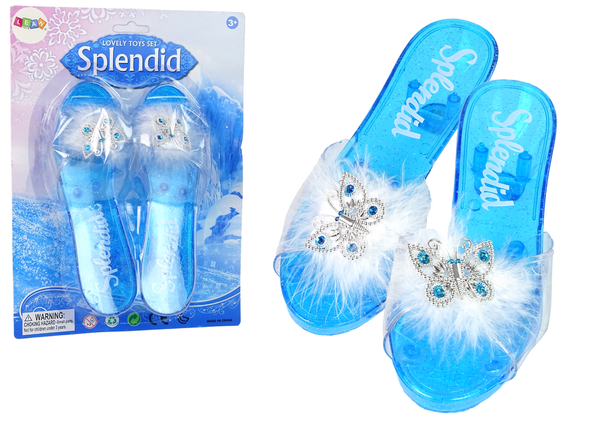 Glitter Ice Princess Slippers  with fur Perfect for the Bal