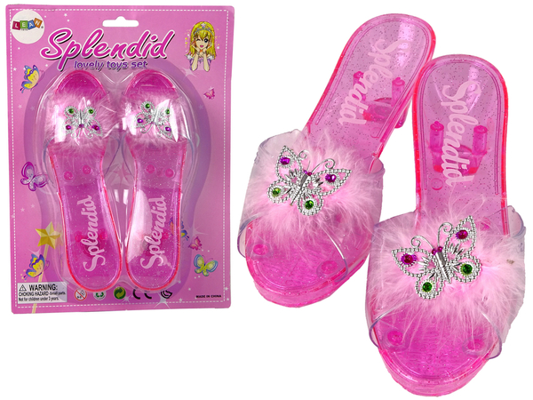 Glitter Pink Princess Slippers with Fleece Perfect for the Ball !