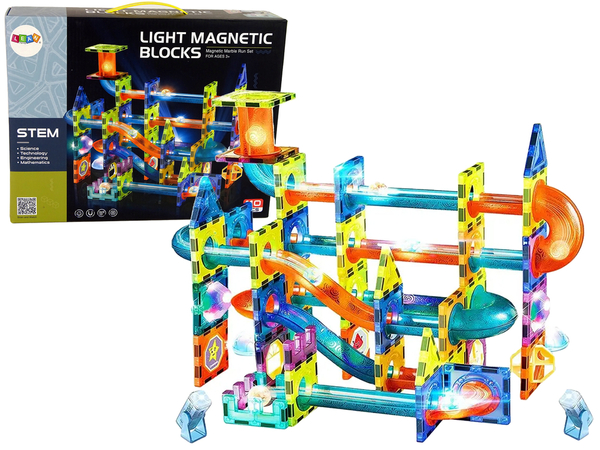 Glowing Ball Slide Magnetic Blocks 110 Elements