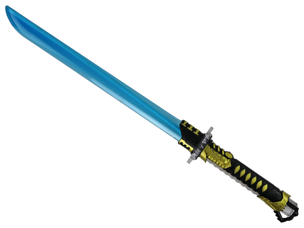 Glowing Blue Samurai Sword Battle Weapon